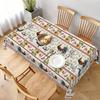 Crafted From Premium Polyester, This Tablecloth Has Fine Jacquard Weaving, Floral Embroidery and Hollow Cutouts. It Is Heat-resistant and Dustproof.