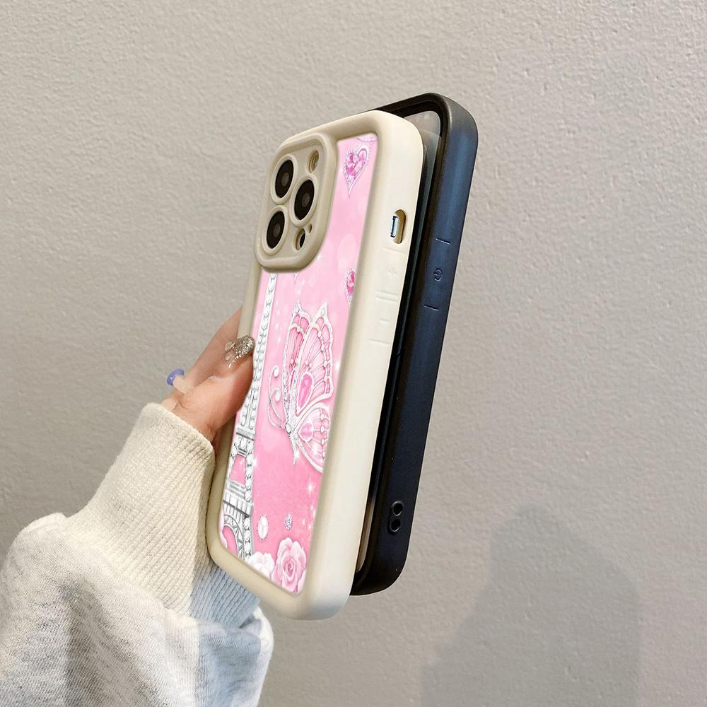 Angel Eye Soft TPU Phone Case for Samsung A05 A04 A10 A30 A13 A23 A53 A14 A24 A34 A54 A15 A25 A35 A55 S20 S23 FE S24 Ultra Ae62 Butterfly Eiffel Tower