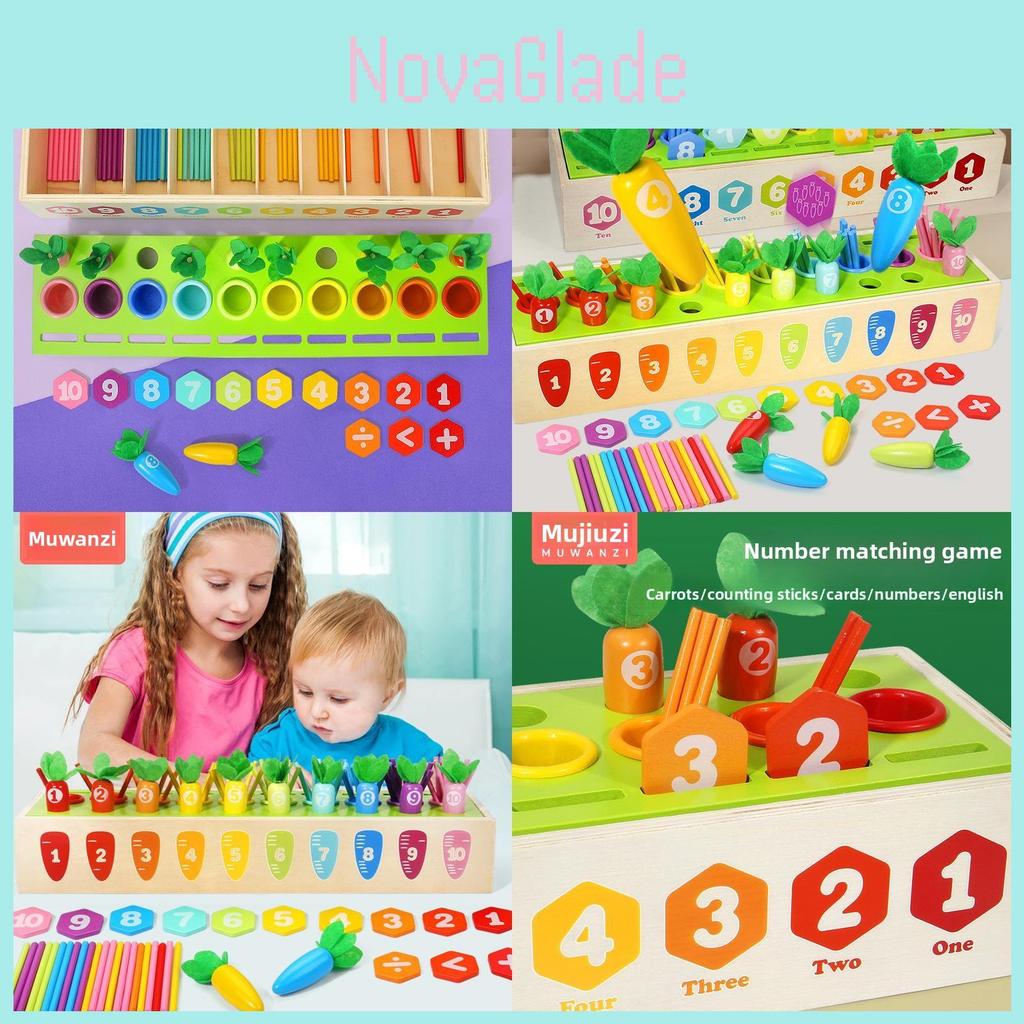 Wooden Carrot Matching Puzzle For Preschoolers With Educational Skills For Kids Ages 3 To 6