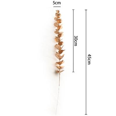 Practical Useful Brand New High Quality Gold Eucalyptus Artificial Leaf Leaves Gold High Quality Home Plastic Decoration