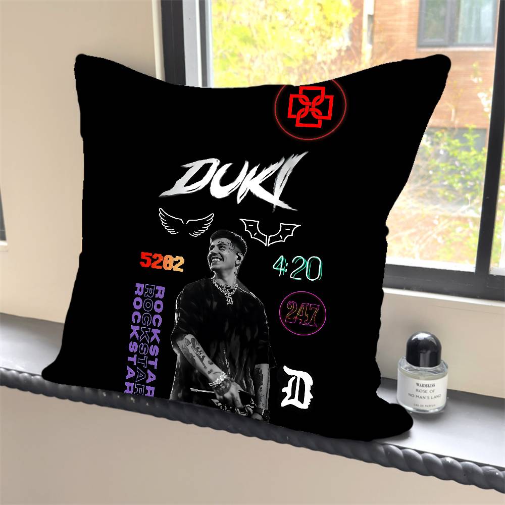 1PC Rapper D-Duki Pillow Case Square  Bedroom Sofa Leisure Comfort Cushion Car Home Decoration