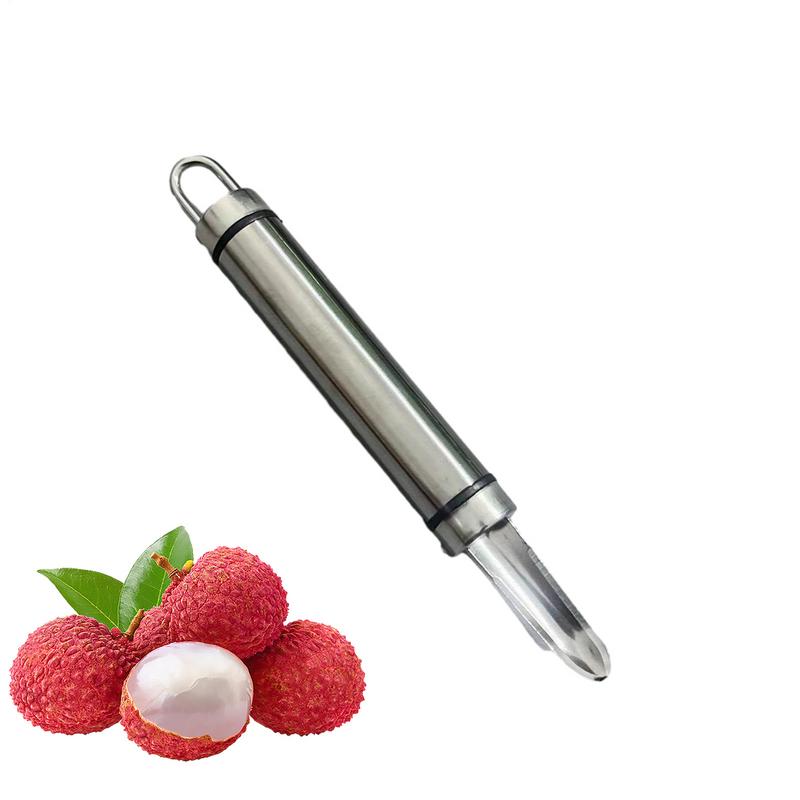 

Stainless Steel Longan Core Remover Handheld Vegetable Fruit Corer Longan Lychee Cherry Quick Core Remover For Pitting Lychee CN