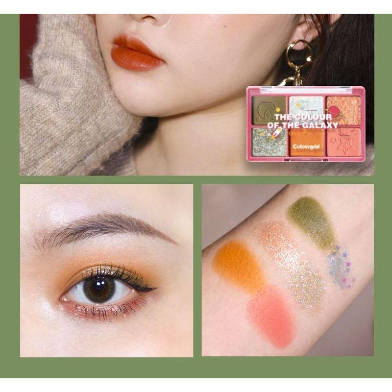 Colourgrid - The Stars 6-färgers ögonskuggspalett - 3 Typer