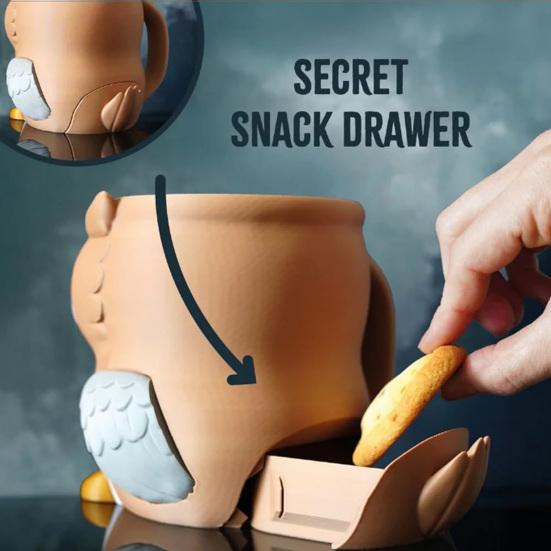 Ice Cream Pint Holder 3D Printing Owl Ice Cream Pint Containers Reusable Ice Cream Tub Novelty Dessert Container