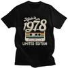 Hergestellt 1978 Limitierte Auflage T-Shirts für Herren 100% Baumwolle T-Shirts Benutzerdefinierte 48 Jahre Geburtstagsgeschenk T-Shirt Kurzarm Mode T-Shirt
