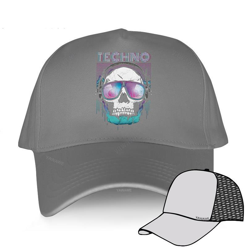 Módní značka Baseballové čepice sunmmer Snapback Hat unisex Awesome Techno Music Skull Head Adult nejnovější golfová čepice Prodyšné klobouky