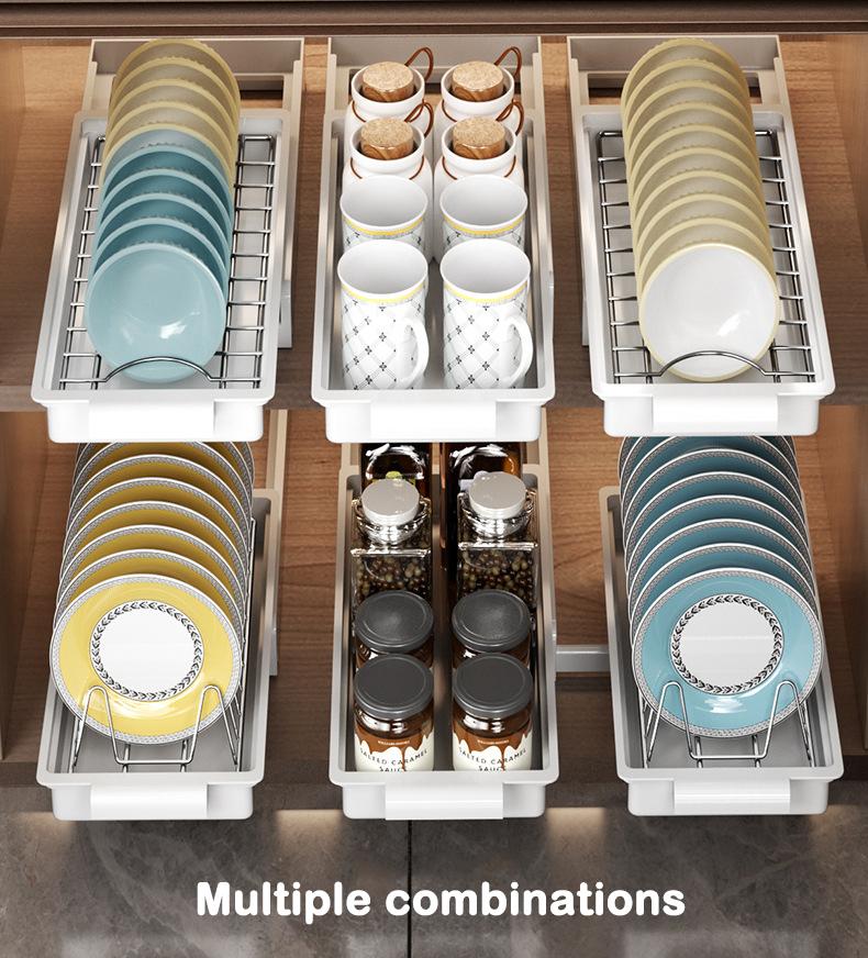 Rack Draining Storage Shelf Kitchen Utensil Holder Countertop Drainer Space-Saving Dryer Rack For Dishes Cups Plate Dish Drain