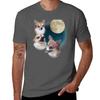 Three Timmy Moon Tshirt Casual Light Summer Short Sleeve Top