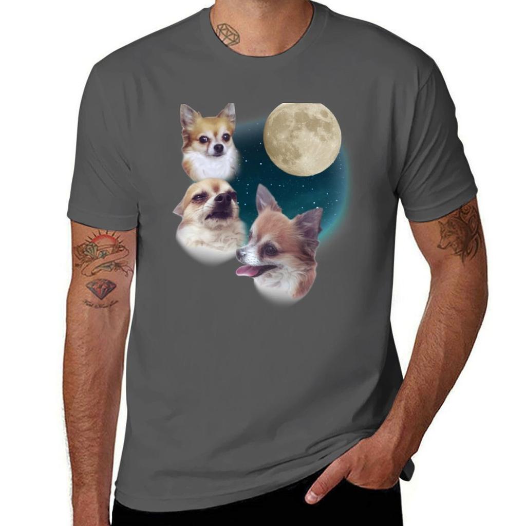 Three Timmy Moon Tshirt Casual Light Summer Short Sleeve Top