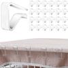 12pcs Durable Tablecloth Fixing Clip Invisible Anti-slip Clear Tablecloth Clips Windproof Plastic Cover Holders Wedding