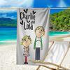 Ultra-Soft Beach Towel with Charlie and Lola Theme,Ideal for Pool - Camping, Diving - Perfect Travel Essential, Vibrant Beach Towel.