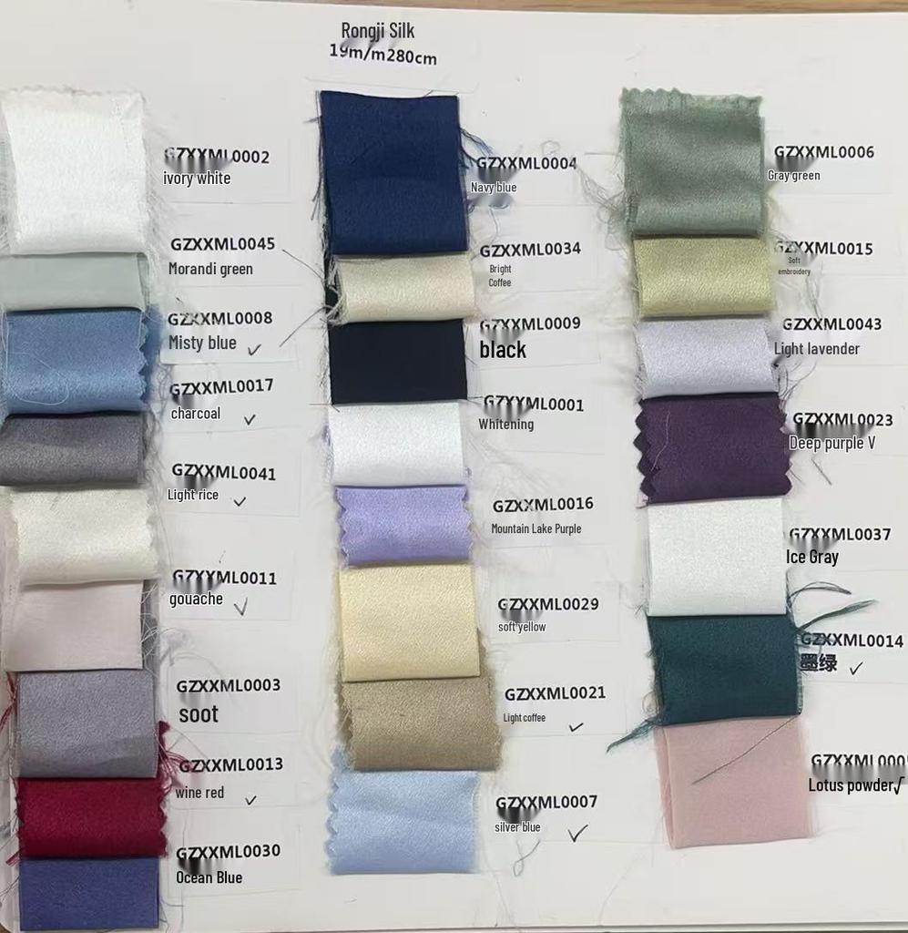 Heavyweight Multi-Color 22 Momme Mulberry Silk Crepe Wide Width Bedding Set, 4 Pieces