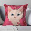 Cat in the flowers aesthetic Pillow Case  Ultra Soft Skin Friendly Fabric Cloud Like Comfort & Concealed Zipper