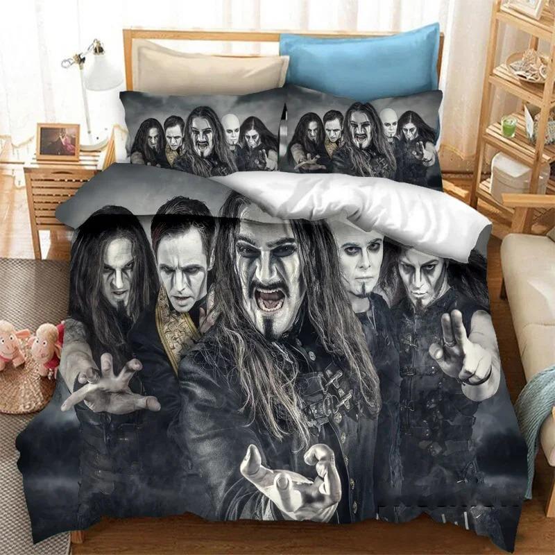 3D Printed Powerwolf Bedding Set Pillowcase Band Duvet Cover Double Twin Full Queen King Adult Kids Bedclothes Quilt Cover
