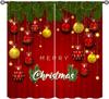Kids Christmas Nutcracker Curtain Soldier Model Merry Xmas Window Treatments For Bedroom Living Room Snowflakes Winter Reddrapes