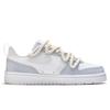 Nike Court Borough 2 Line Of Light And Shadow, Flower Isle Low top Skateboard Shoes GS White Blue BQ5448-100(Team177-)