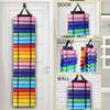 Wall Mount Vinyl Storage Organizer Rolls Holder Wall Hang Pocket Rack Door Hanging Bag  Closet