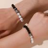 Minimalist White Turquoise Beaded Bracelet For Men And Women With Geometric Hexagon Design