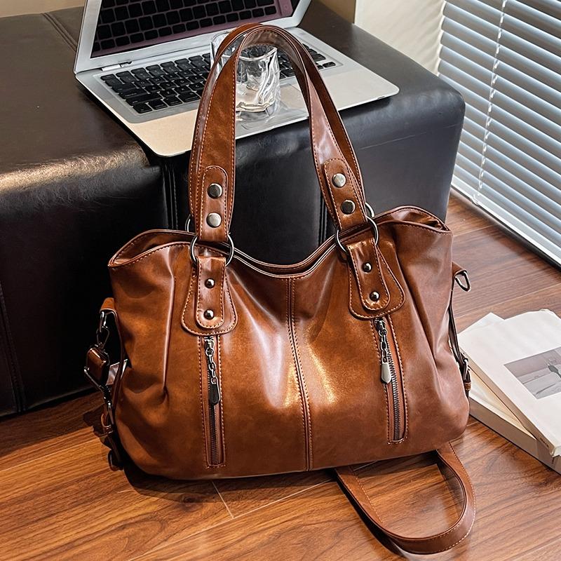 Fashion Leather Shoulder Bag for Women Multi Compartment Square Bag Retro Crossbody Bag Perfect for Shopping Daily Life and Weekend Outings