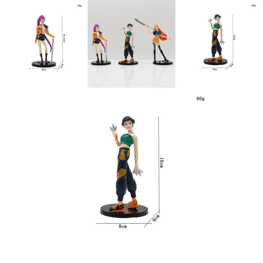 Kpop Dämonenjäger PVC Sammlerfigur mit Ständer und Zubehör zum Sammeln und Ausstellen