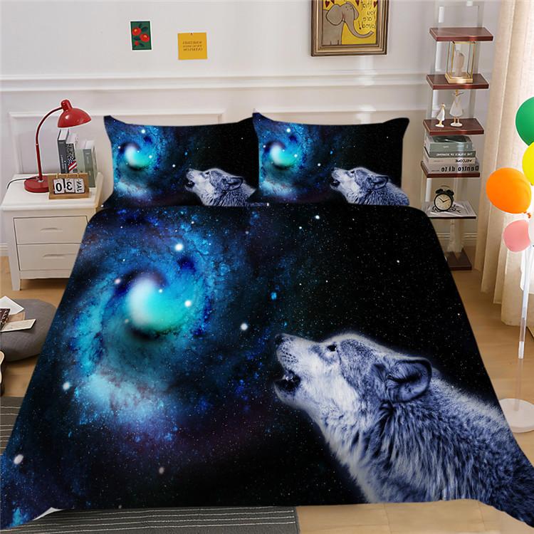 Digital Printing Bedding Three-Piece Polyester Star Animal Series