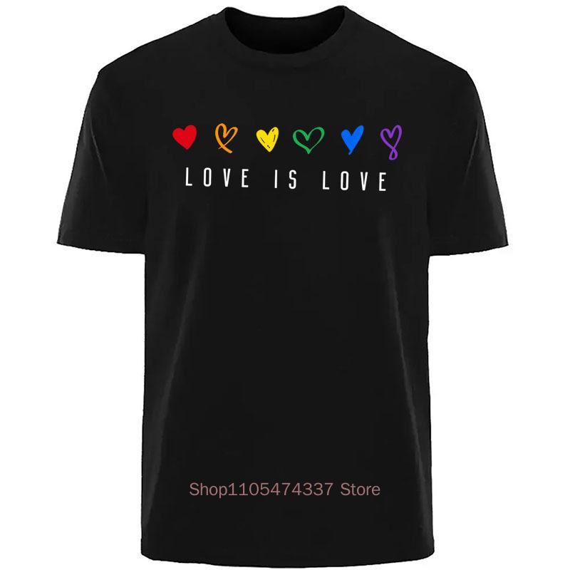 Love Is Love Graphic Print Tshirts For Unisex Unisex Casual Fashion Funny Summer Comfort Tops Crew Neck Short Sleeve Cotton Tees