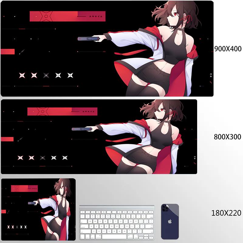 Anime Mauspade Yuki Aim Mauspade HD Druck Großes Gaming-Mauspad Spielzubehör Computertastatur Schreibtischmatte XL Gamer-Mauspad