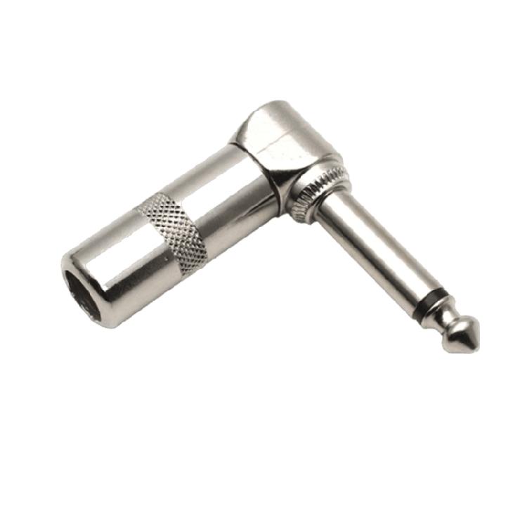 Right Angle Connector for Mixers Speaker Cables Guitar Cables 1/4" Plugs