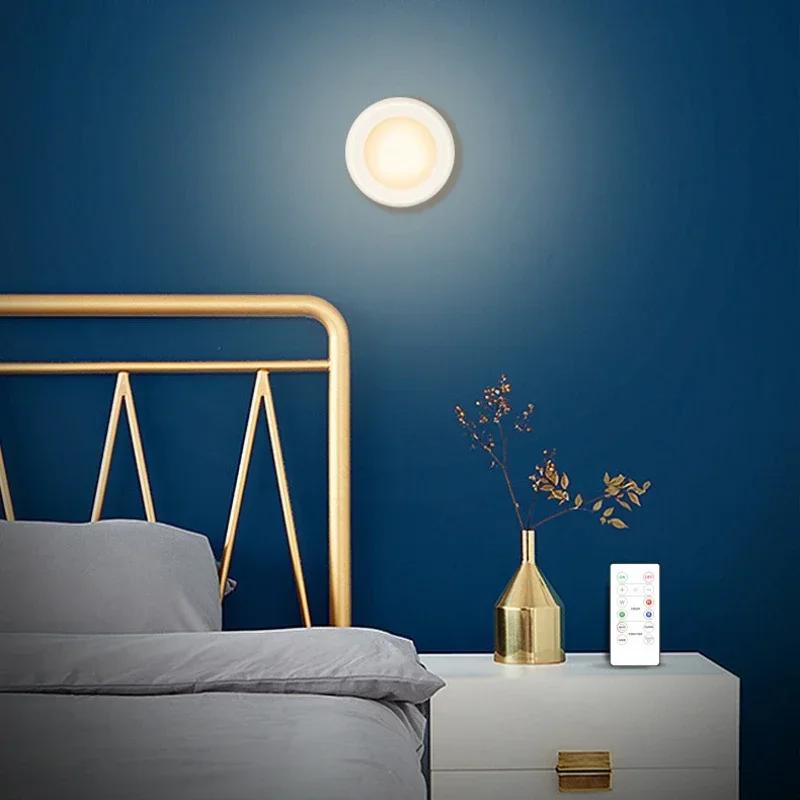 RGB LED Schrankleuchte Pucklampe 16 Farben Timer Fernbedienung Unterregal Küchenarbeitsplatte Kleiderschrank Beleuchtung Dekor