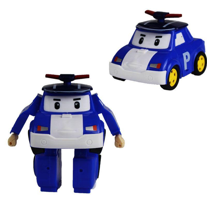High-quality Robocar Poli Roy Amber Transformers Robot Action Figures Car Bus Set