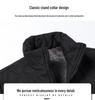 Men's 2025 Cross-border Diamond Plaid Stand Collar Jacket - Autumn/Winter Warm, Velvet-Lined Cotton Coat