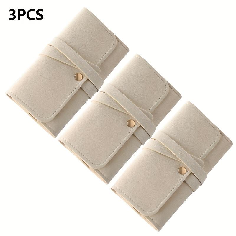 

Три упаковки, Ультратонкая Мини Портативная Шкатулка для Ювелирных Изделий, Складная Сумка для Хранения Ожерелий с Крючком для Подвесок, Защитный Чехол для Ювелирных Изделий, Колец, Серег, 3pcs бежевый