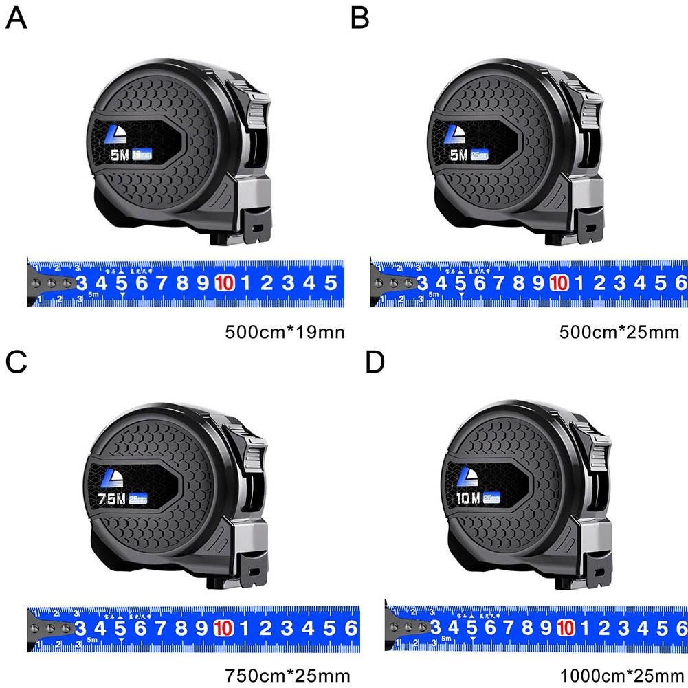 Fluorescent Steel Tape Measure - Self-Locking High Precision Metric Ruler  Wear-Resistant  Retractable Measure Tools