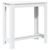 VidaXL Table de bar blanc 102x50x103,5 cm bois d'ingénierie, table de pub, table haute, table de tabouret de bar, table de 854409