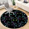 1pc Cat Rainbow Office Round Area Rug, Indoor Mat Suitable ForOffice, Under Office Chairs Bedroom Living Room Home Decor, Room Decot128