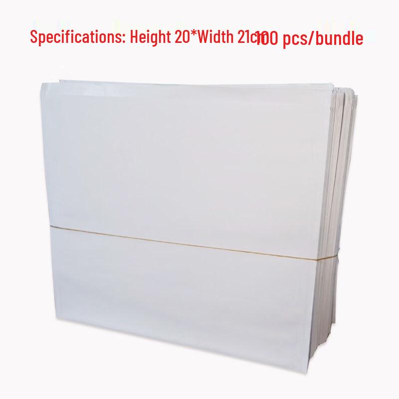 Oil-Proof White Kraft Paper Takeaway Bags