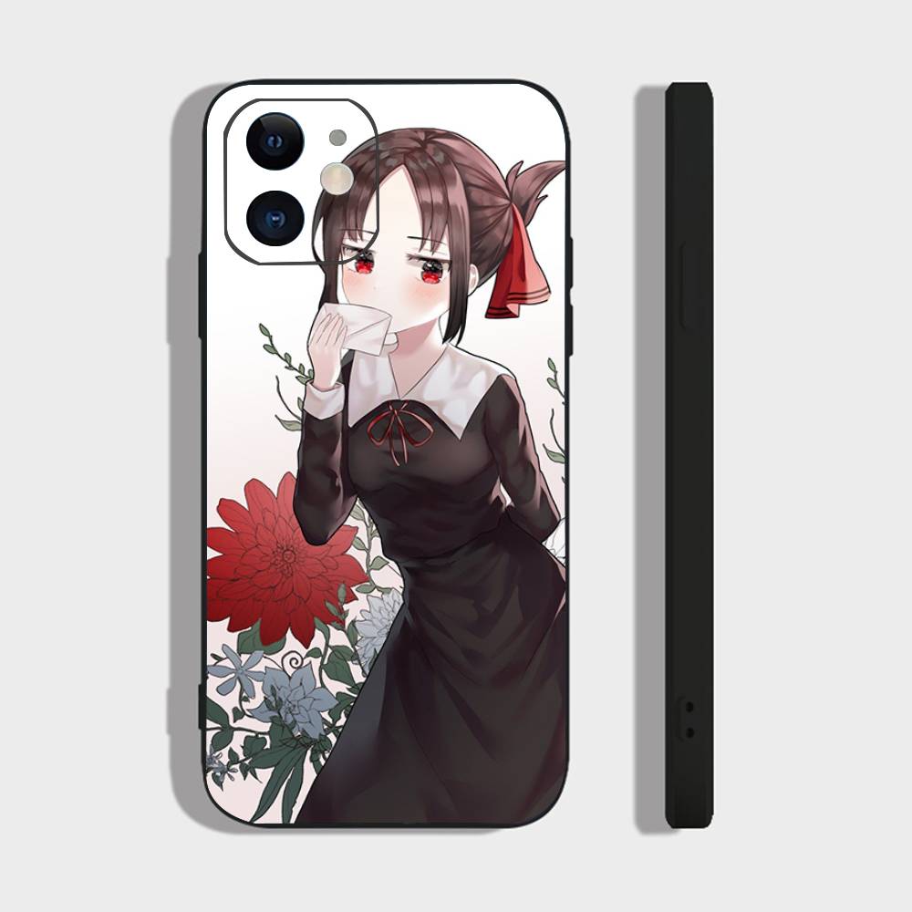 Shinomiya Kaguya Anime Kaguya-sama Love Is War Phone Case For IPhone 17 Air 16 15 14 13 Pro Max 11 12 Black Silicone Cover
