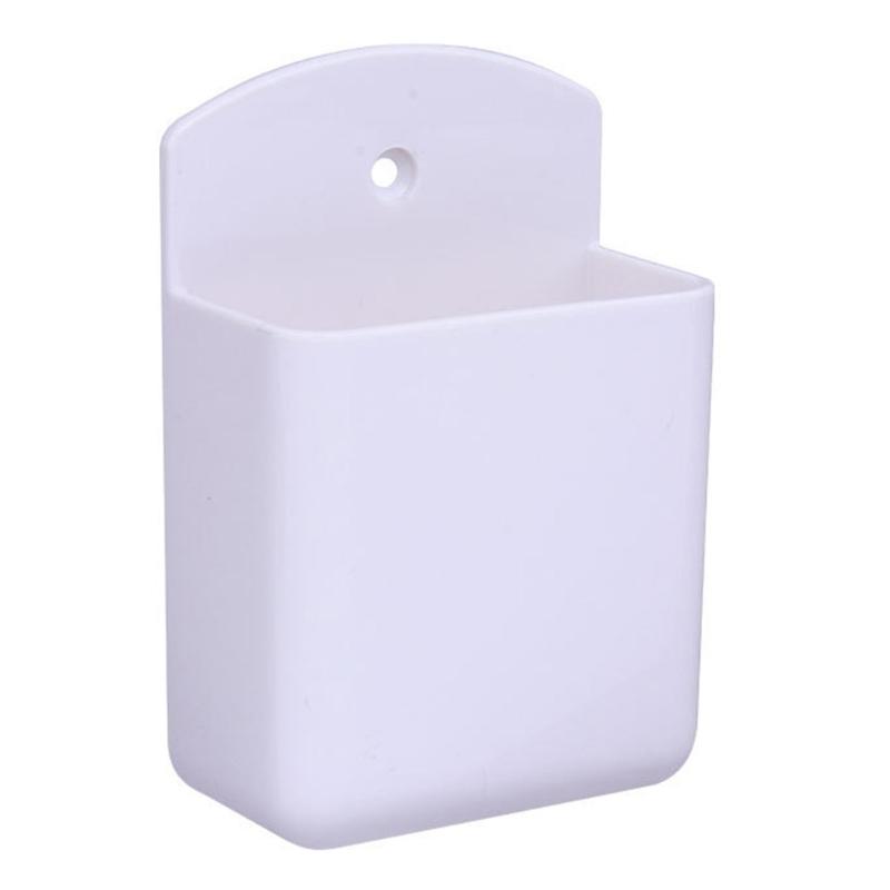 

Самоклеючий настінний тримач для пульта дистанційного керування, багатофункціональний органайзер для олівців, тримач для пензлів для макіяжу для стіни білий