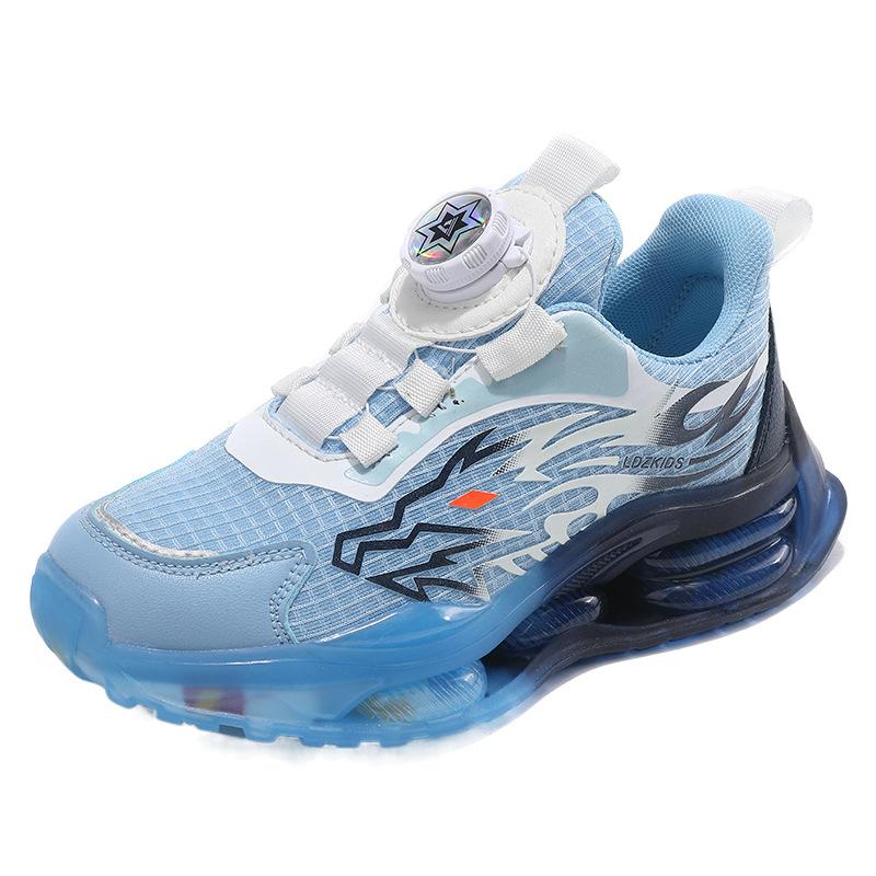 235 Spring and Autumn Students Mesh Breathable Shoes Rotating Button Boys Sneakers Middle and Older Students 1