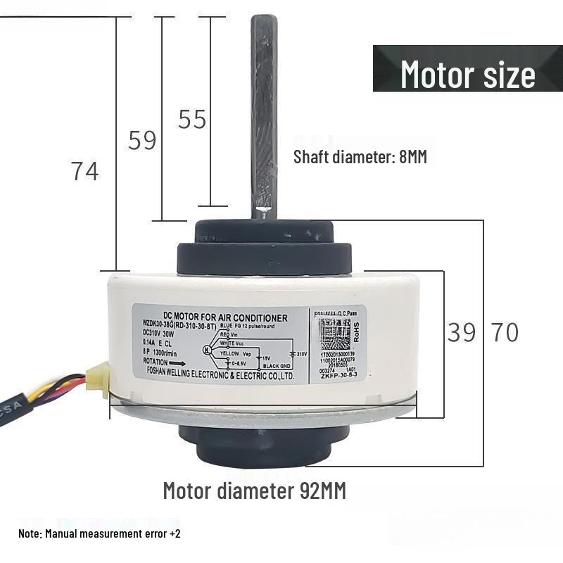 Kompatibler DC-Motor 30W Lüfter für Midea AC Innengerät WZDK30-38G (RD-310-30-8T)