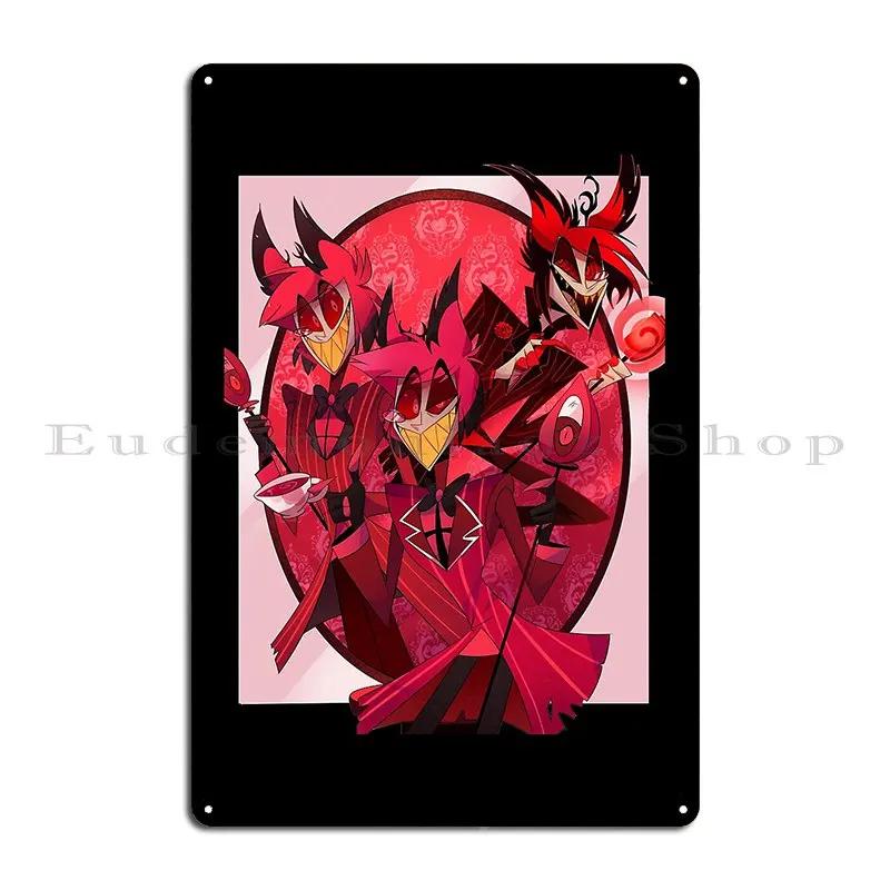 Hazbin Hotel Alastor Dracula Metal Vintage Party Designs Plates Home Tin Sign Poster 20x30cm(7.8x11.8inch)