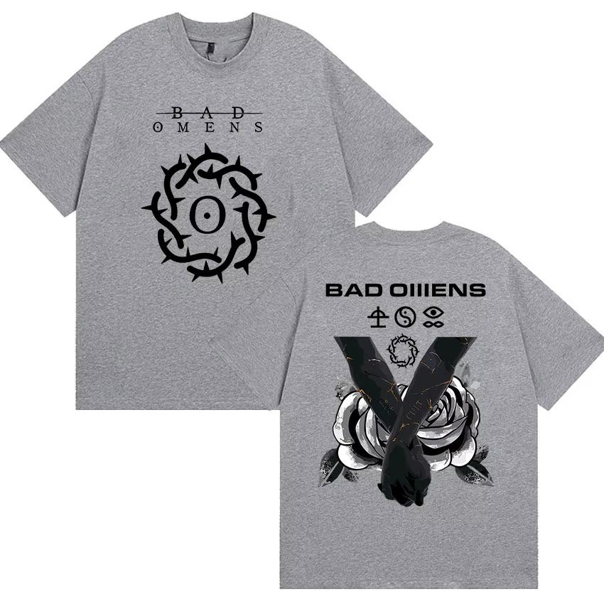 Rock Band Bad Omens Graphic T-shirt Men and Women Summer Gothic Clothing Round Neck Short Sleeved Top