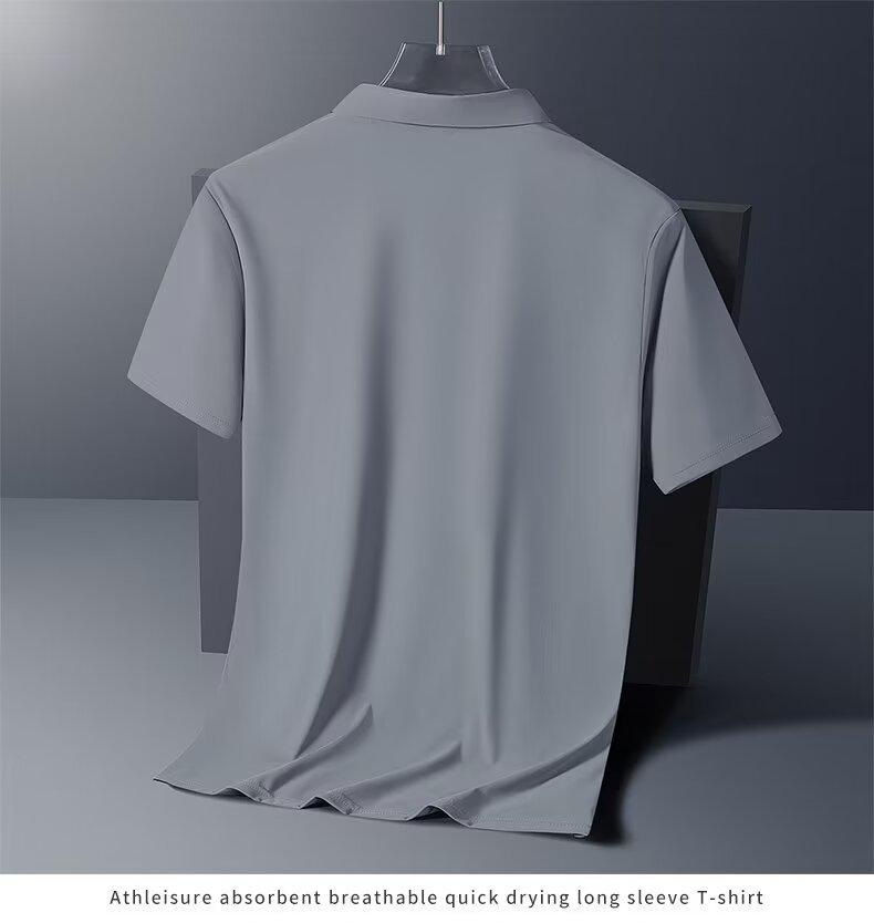 Men's Quick-Dry Ice Silk Stretch Polo T-Shirt