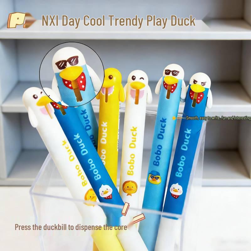 

Cute Penguin Black Gel Click Pen - 0.5mm Decompression Exam Practice Pen 0.5mm