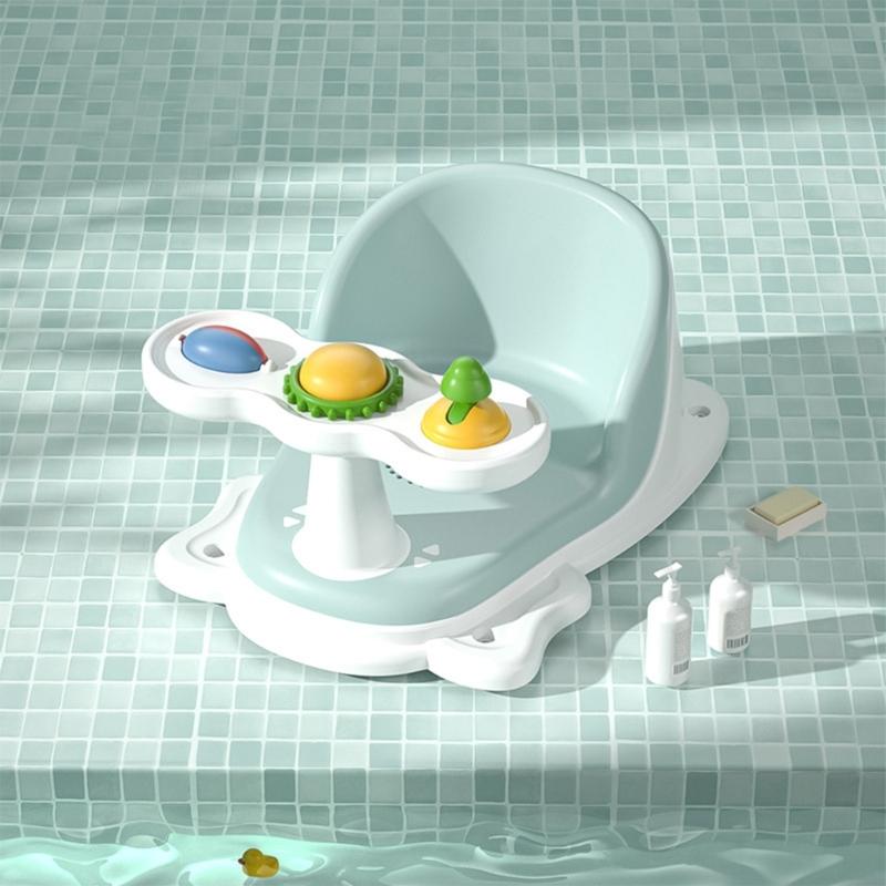 Infant Bathtub Seats for Sit-Up Bathing Baby Bath Seats with Bottom Suction Cups Provides Backrest Support Easy Remove