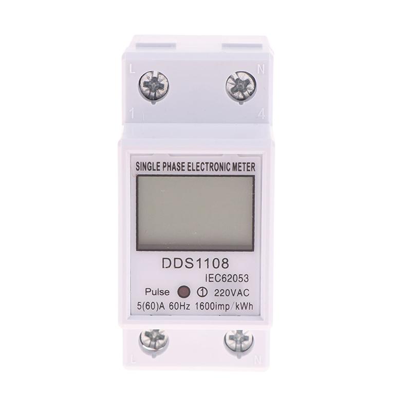 60A Dds1108 Lcd Digitalt Display Enfase Energimåler Med Bakgrunnsbelysning Enfase Energimåler Testmålere Detektorer