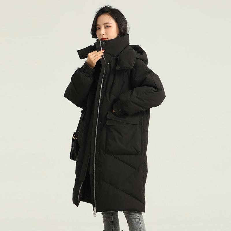 Down jacket women's long new winter women's duck down warm jacket