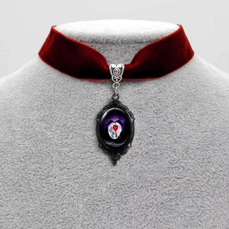 Dark Red Rose Vampire Choker - European & American Fashion Trend красный