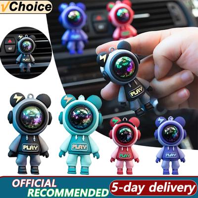 Cute Funny Cartoon Car Air Freshener Ornaments Decoration Complete Auto Vent Clips Fragrance Astronaut Figurines Accessories