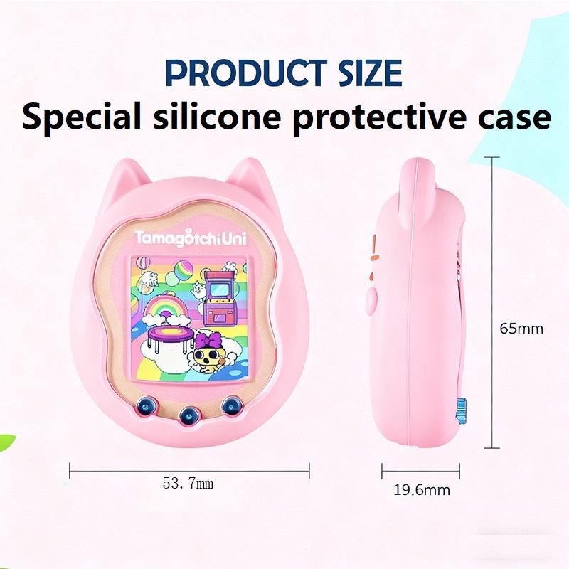 

Cat Virtual Pet Machine Cute Silicone Protective Case for Tamagotchi Uni 2023 Anti-Scratch Soft Cover YXWK05